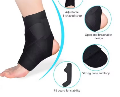 Adjustable Ankle Brace – Breathable Elastic Support Sleeve for Running, Basketball, Volleyball & Tendon Relief