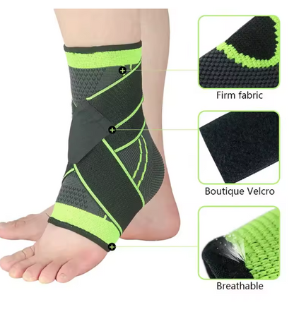 Nylon Sports Ankle Support – 4-Way Elastic Breathable Ankle Protector for Stability & Injury Prevention