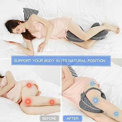 Leg Pillow Orthopedic Knee Pillow Memory Leg Knees Pain Cushion for Side Sleeper
