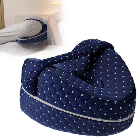 Leg Pillow Memory Foam Knee Pillow for Sleeping Alignment Pillows for Side Sleepers with Adjustable Strap