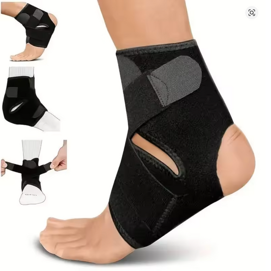 Adjustable Ankle Brace – Breathable Elastic Support Sleeve for Running, Basketball, Volleyball & Tendon Relief