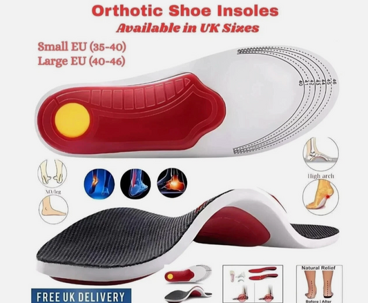 Orthotic pro Insoles Arch Support Heel Cushion Plantar Fasciitis Orthopedic UK