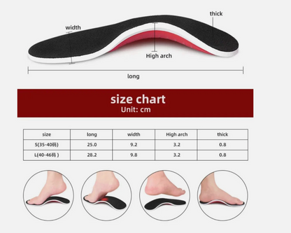 Orthotic pro Insoles Arch Support Heel Cushion Plantar Fasciitis Orthopedic UK