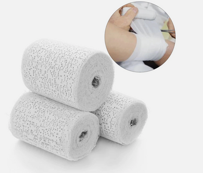 Medical White Plaster Muscle Bandage Cast Orthopedic Tape Cloth Gauze Emergency