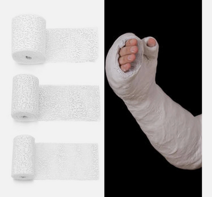 Medical White Plaster Muscle Bandage Cast Orthopedic Tape Cloth Gauze Emergency