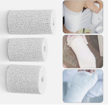 Medical White Plaster Muscle Bandage Cast Orthopedic Tape Cloth Gauze Emergency
