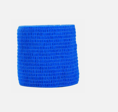 6 PCS First Aid Medical Self-Adhesive Elastic Bandage Gauze Tape Blue, 5cm