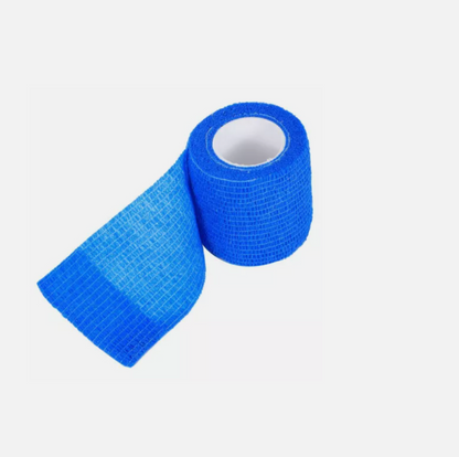 6 PCS First Aid Medical Self-Adhesive Elastic Bandage Gauze Tape Blue, 5cm