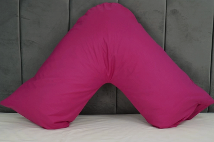 New V Shaped Orthopedic Pillow with Following Color Free Polycotton Pillowcase