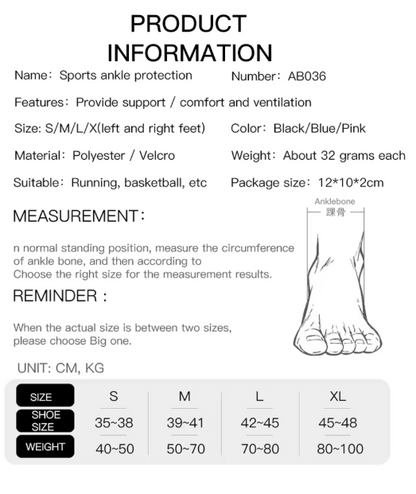 1 PC Sport Ankle Stabilizer Brace Compression Ankle Support Tendon Pain Relief Strap Foot Sprain Injury Wraps Running Basketball