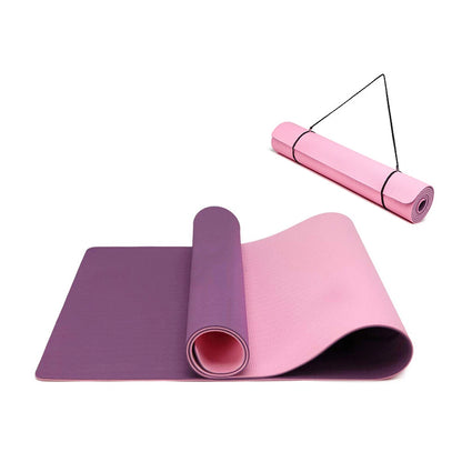 TPE Yoga Mat 10mm Thick Gym Exercise Fitness Pilates Workout Mat NON-SLIP