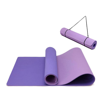 TPE Yoga Mat 10mm Thick Gym Exercise Fitness Pilates Workout Mat NON-SLIP