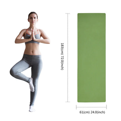 TPE Yoga Mat 10mm Thick Gym Exercise Fitness Pilates Workout Mat NON-SLIP
