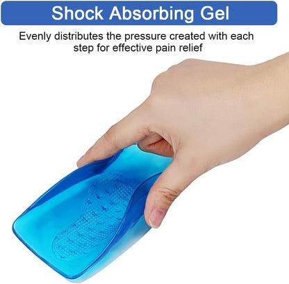 Heel Support Gel Inserts Plantar Fasciitis Insole Orthotic Foot Arch Pain Relief