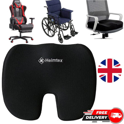 Cushion Seat Pillow Coccyx Orthopaedic Back Pain Relief Memory Foam Office Chair