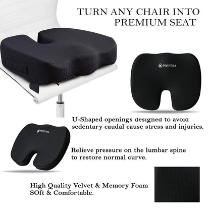 Cushion Seat Pillow Coccyx Orthopaedic Back Pain Relief Memory Foam Office Chair