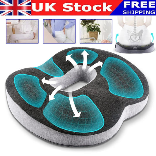 Donut Cushion Memory-Foam Medical Ring Seat Pain Relief Orthopedic Pillow Coccyx