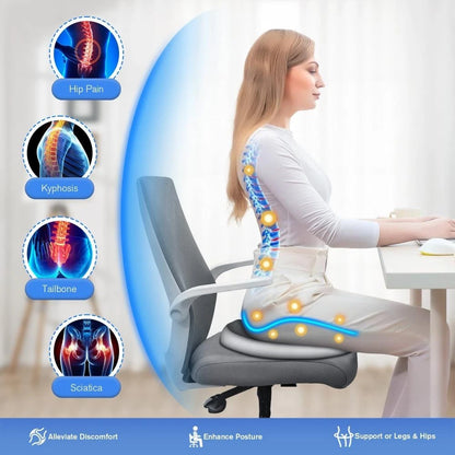 Donut Cushion Memory-Foam Medical Ring Seat Pain Relief Orthopedic Pillow Coccyx