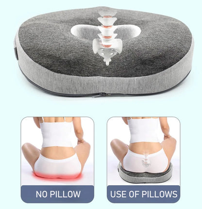 Donut Cushion Memory-Foam Medical Ring Seat Pain Relief Orthopedic Pillow Coccyx