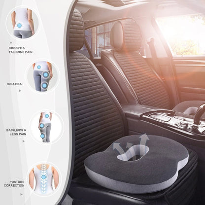 Donut Cushion Memory-Foam Medical Ring Seat Pain Relief Orthopedic Pillow Coccyx