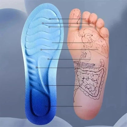 4D Memory Foam Insoles Orthopaedic Shoe Pads Comfort Foot Feet for Womens Men