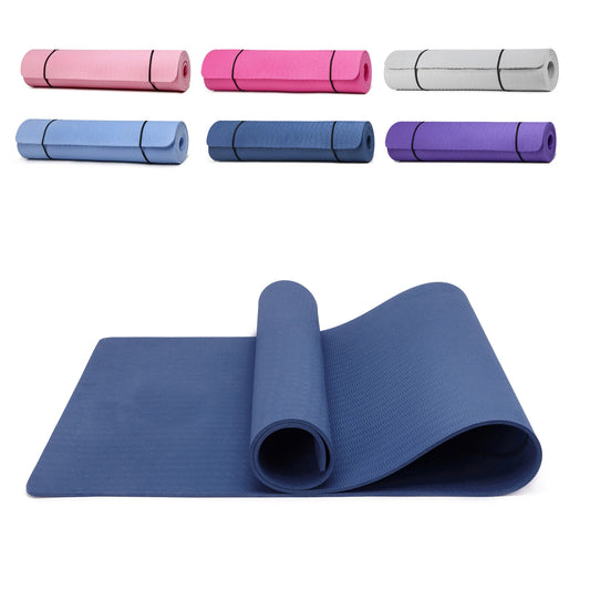 TPE Yoga Mat 10mm Thick Gym Exercise Fitness Pilates Workout Mat NON-SLIP