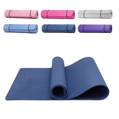 TPE Yoga Mat 10mm Thick Gym Exercise Fitness Pilates Workout Mat NON-SLIP