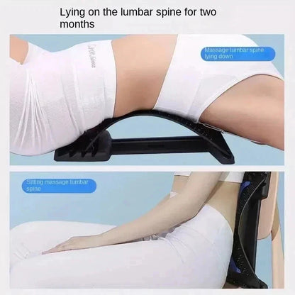 Lower Back Lumbar Pain Spine Stretcher Posture Relief Cracker Support Massager