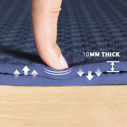 TPE Yoga Mat 10mm Thick Gym Exercise Fitness Pilates Workout Mat NON-SLIP