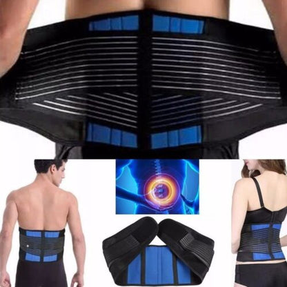 Adjustable Neoprene Double Pull Lumbar Support Lower Back Belt Brace Pain Relief